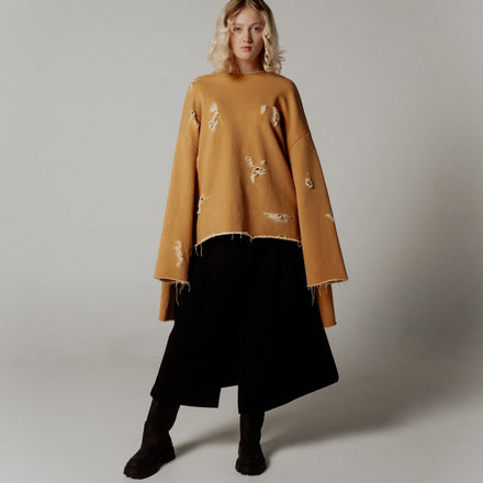 Distressed Heavyweight Sweater