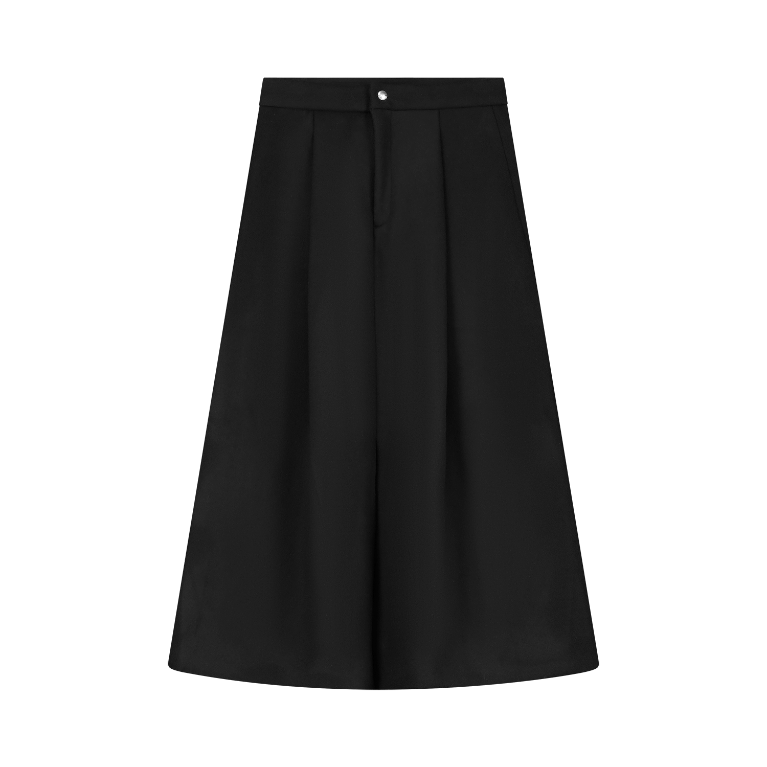Reversible Pleated Wool Skirt