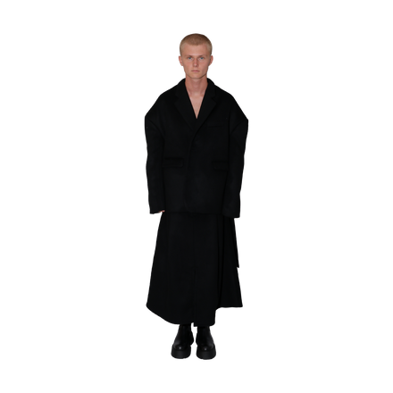 Unbalanced Wool Coat